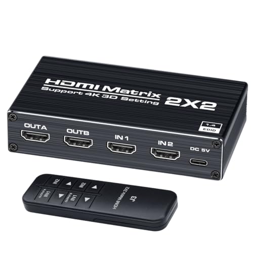Amazon | ELEVIEW HDMI 切替器 HDMI 分配器 2入力2出力 マトリックス